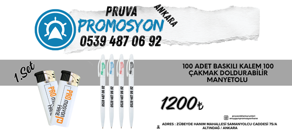 EKONOMİK PROMOSYON KALEM ÇAKMAK PAKETİ DOLDURABİLİR MANYETOLU ÇAKMAK BASKILI FİRMALARA ÖZEL